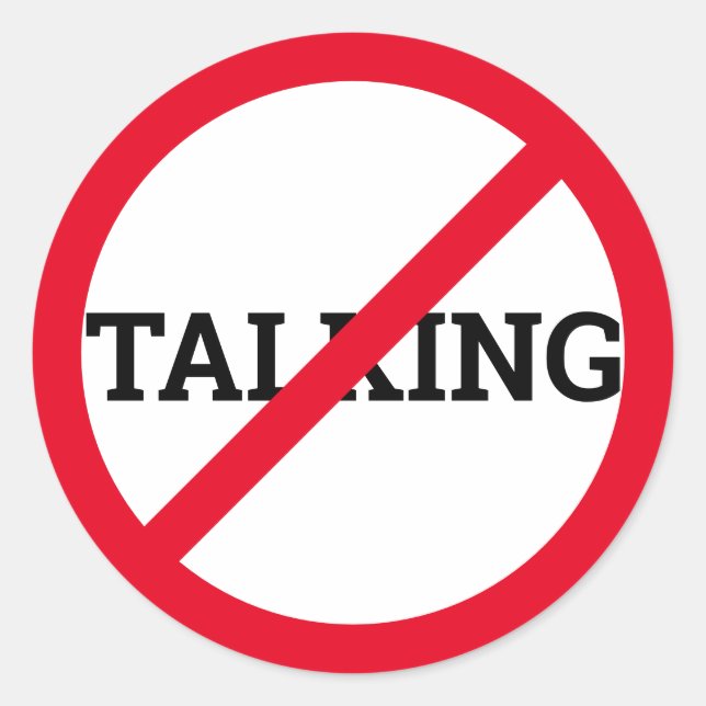 Sticker Rond Anti-Talking (Devant)