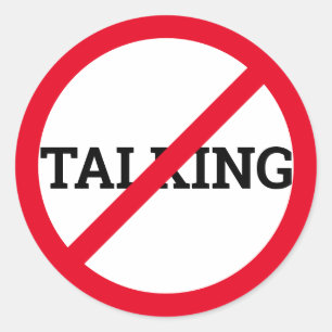 Sticker Rond Anti-Talking