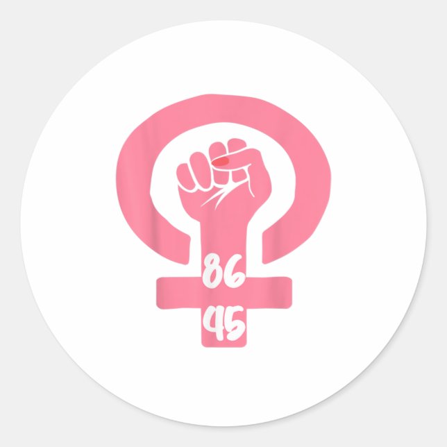 Sticker Rond Anti Trump 8645 (Devant)