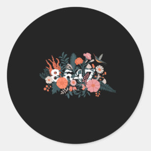 Sticker Rond Anti Trump 8647 Floral Resist 86 47 Empêchez Trump