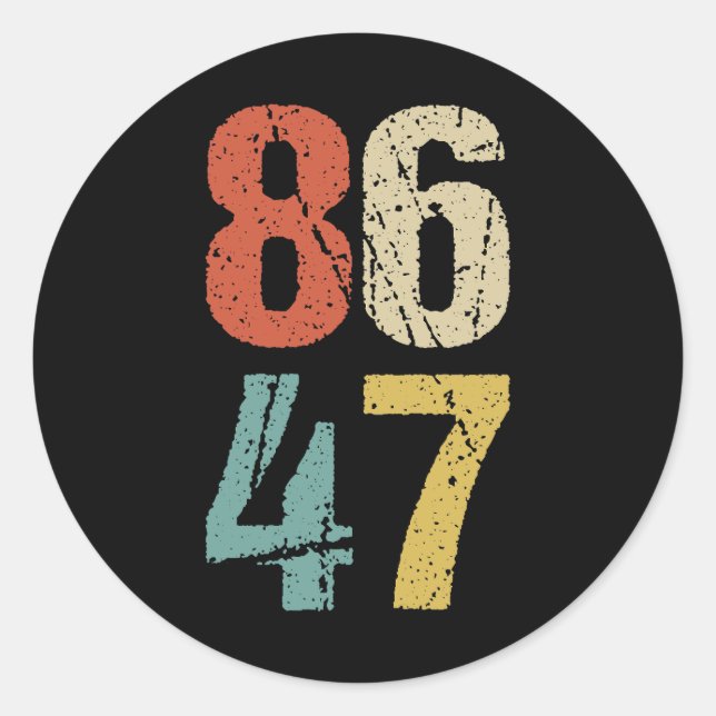 Sticker Rond Anti-Trump - 86 47 I (Devant)