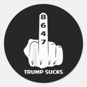 Sticker Rond Anti Trump 86 47 Rétro Impeach 47 Anti-trump Vance