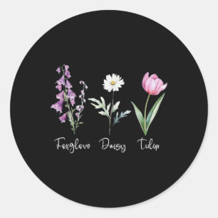 Sticker Rond Anti Trump Floral Fleur Démocrate Président Libéra