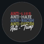 Sticker Rond Anti Trump Hate Mies Et Fascisme Résistent Au Vote<br><div class="desc">Les Mensonges Anti Trump Hate Et Le Fascisme Résistent Au Vote 5 Nov 2024</div>