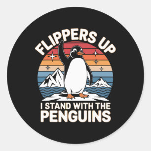 Sticker Rond Anti Trump Nageoires Vers Le Haut Je Suis Avec Les