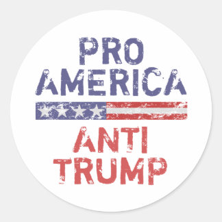 Sticker Rond Anti-Trump pro-américain