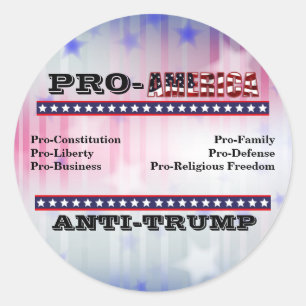 STICKER ROND ANTI-TRUMP PRO-AMÉRIQUE