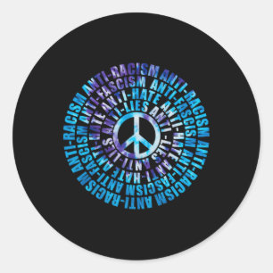 Sticker Rond Anti-Trump Racisme Le fascisme C'Est La Haine Rési