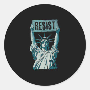 Sticker Rond Anti-trump Résiste Pas Mon Président 