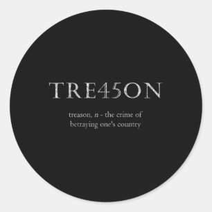 Sticker Rond Anti-trump Trahison Tre45on en Détresse Impeach