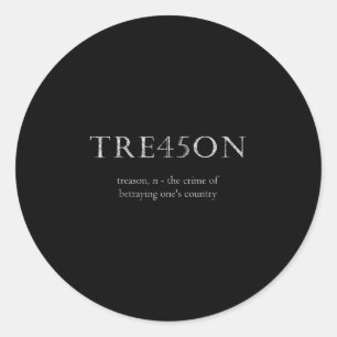 Sticker Rond Anti-trump Trahison Tre45on en Détresse Impeach