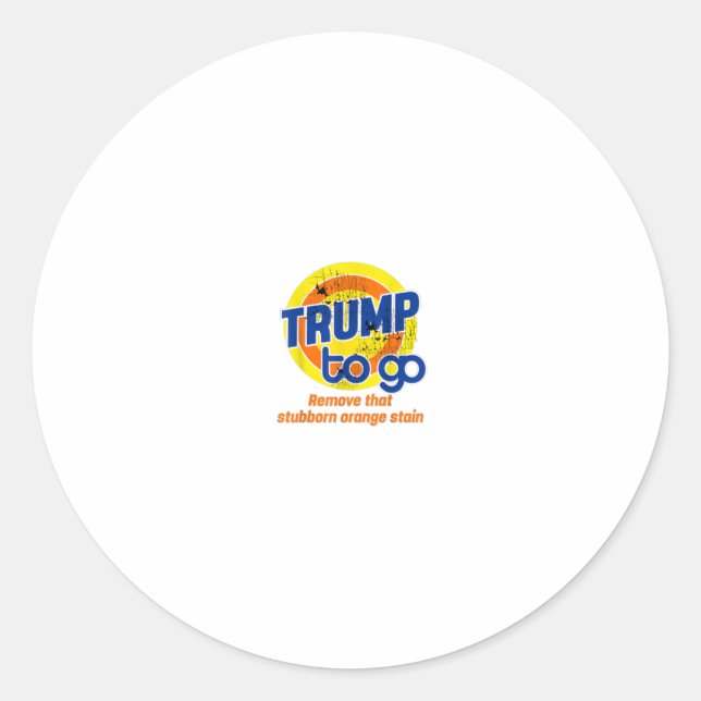 Sticker Rond Anti-Trump Trump Pour Aller Voter Détergent Drôle  (Devant)