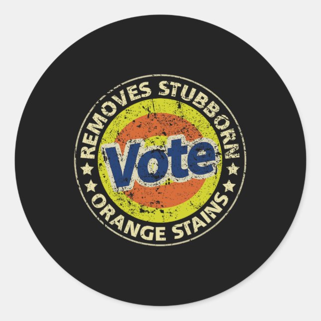Sticker Rond Anti-trump Vote Detergent Funny Gifts  (Devant)