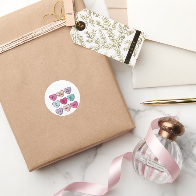 Sticker Rond Anti Valentine's Day Funny Single Awareness (Cadeaux)