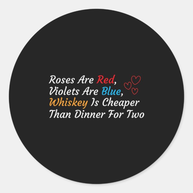 Sticker Rond Anti Valentines Day Valentines Drink Anti Valenti  (Devant)