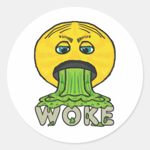 Sticker Rond Anti Woke