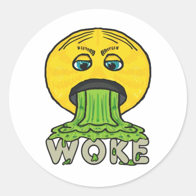 Sticker Rond Anti Woke (Devant)