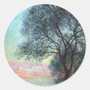 Sticker Rond Antibes le matin par Claude Monet