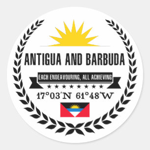Sticker Rond Antigua-et-Barbuda