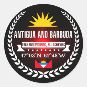 Sticker Rond Antigua-et-Barbuda