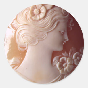 Sticker Rond Antique Cameo