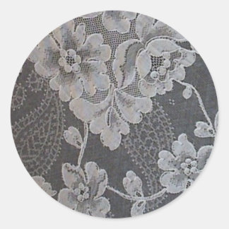 Sticker Rond Antique Paisley Alencon Lace
