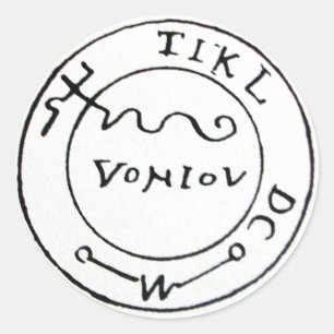 STICKER ROND ANTIQUE TALISMAN / PIRATES CARTE DU TRÉSOR