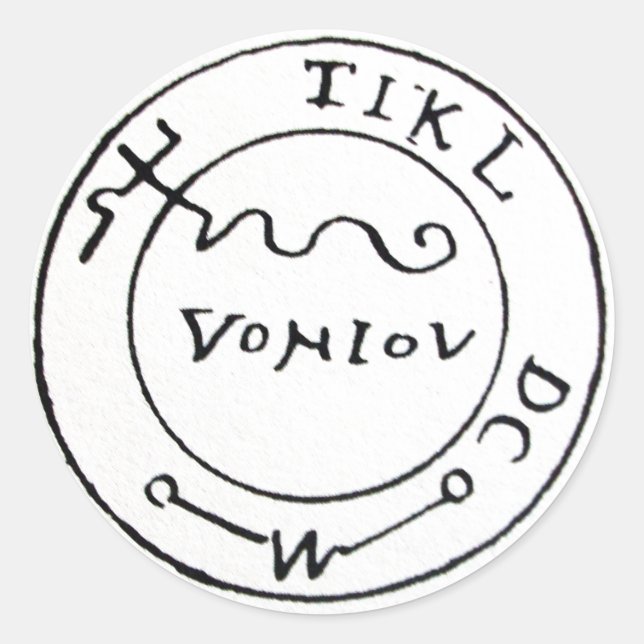 STICKER ROND ANTIQUE TALISMAN / PIRATES CARTE DU TRÉSOR (Devant)