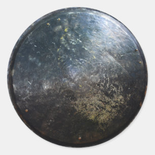 Sticker Rond antique trojan trojan bouclier escutcheon pal