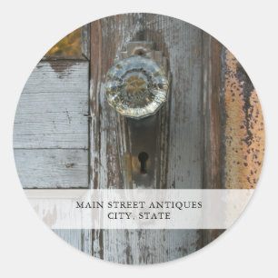 Sticker Rond Antiques Boutique de porte