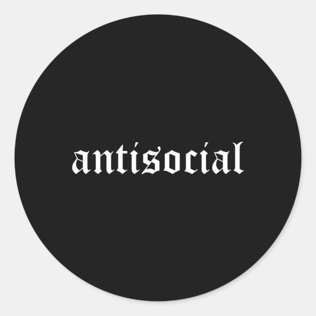 Sticker Rond Antisocial ~ Vieille police anglaise (Devant)