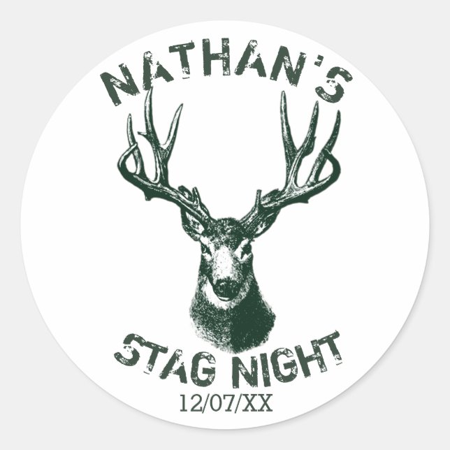 Sticker Rond Antlers nocturnes de stade personnalisés (Devant)