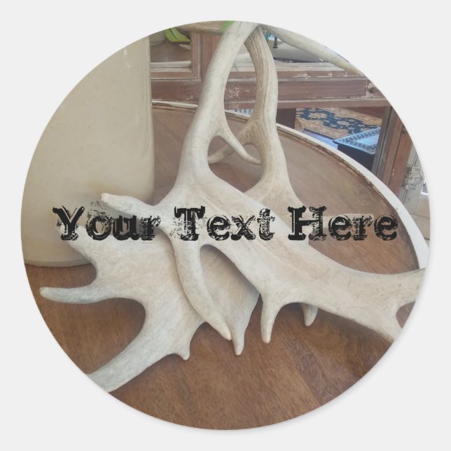 Sticker Rond Antlers sur écran (Devant)