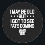 Sticker Rond Antoine Fats Domino Musique Légende Fan Je peux êt<br><div class="desc">Antoine Fats Domino Musique Légende Fan Je peux être vieux</div>