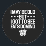 Sticker Rond Antoine Fats Domino Musique Légende Fan Je peux êt<br><div class="desc">Antoine Fats Domino Musique Légende Fan Je peux être vieux</div>