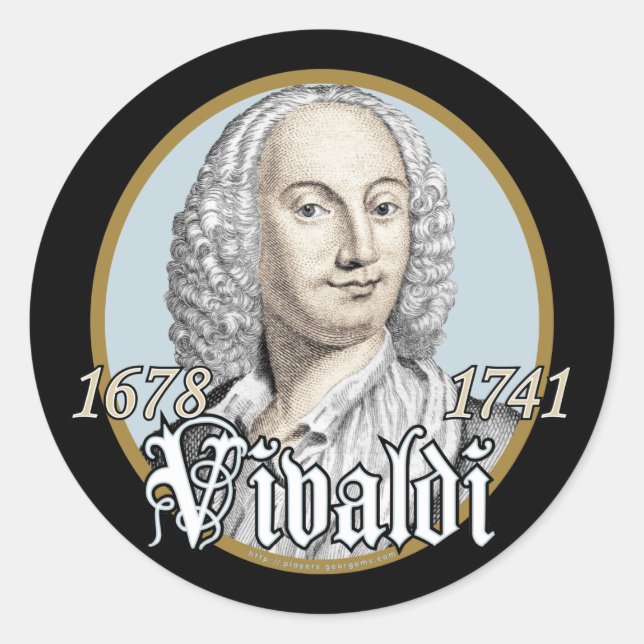 Sticker Rond Antonio Vivaldi (Devant)