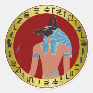 Sticker Rond Anubis, Dieu égyptien
