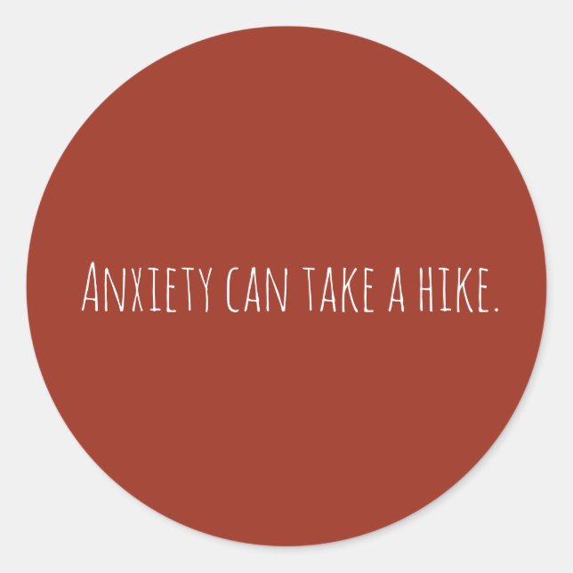Sticker Rond Anxiété personnalisée Santé mentale (Devant)