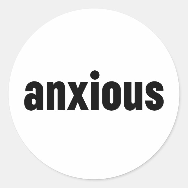 Sticker Rond Anxieux (Devant)