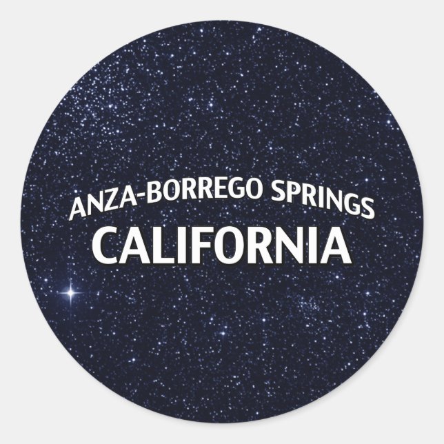Sticker Rond Anza-Borrego Springs Californie (Devant)