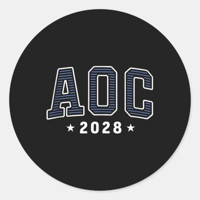 Sticker Rond Aoc 2028 Simple Preppy Varsity Débardeur (Devant)