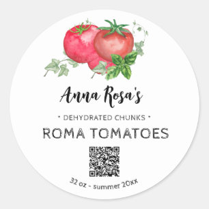Sticker Rond *~* AP30 Tomates déshydratées Logo QR