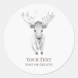 Sticker Rond *~* AP49 Sweet Rustic Baby Moose Cute