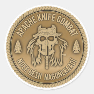 Sticker rond Apache Knife Combat Classic