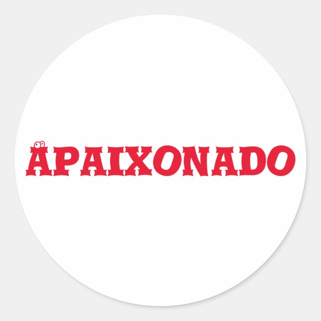 Sticker Rond Apaixonado (Devant)
