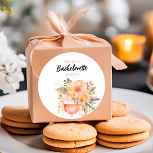 Sticker Rond Aperol Spritz Floral Bachelorette
