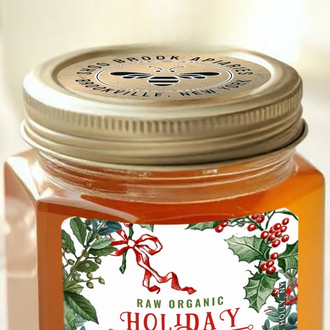 Sticker Rond Apière d'abeille en or déchirée produit (Créateur téléchargé)