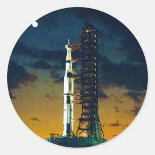 Sticker Rond Apollo 4 Saturn V sur la protection un complexe 39