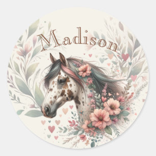Sticker Rond Appaloosa Horse Anniversaire