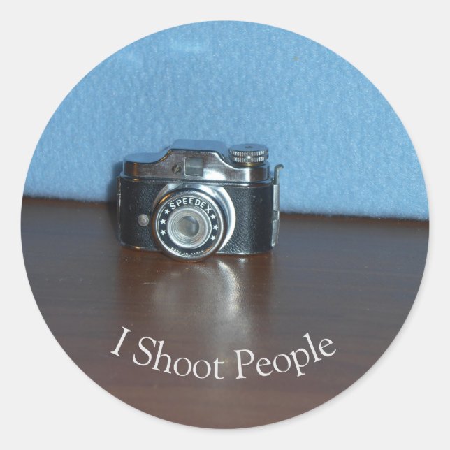 Sticker Rond Appareil Photo Miniature (Devant)